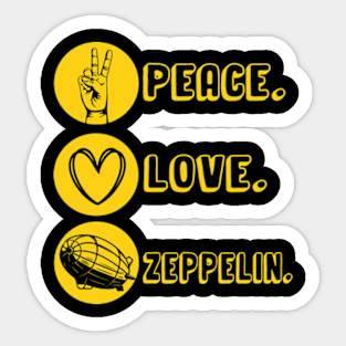 Zeppelin Love Peace Sticker